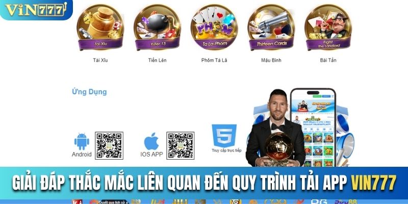 Giải đáp thắc mắc liên quan đến quy trình tải app Vin777