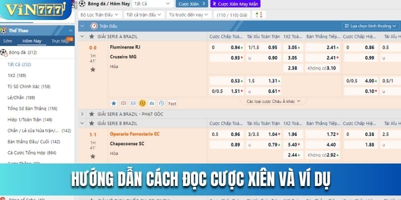 Hướng dẫn cách đọc cược xiên và ví dụ